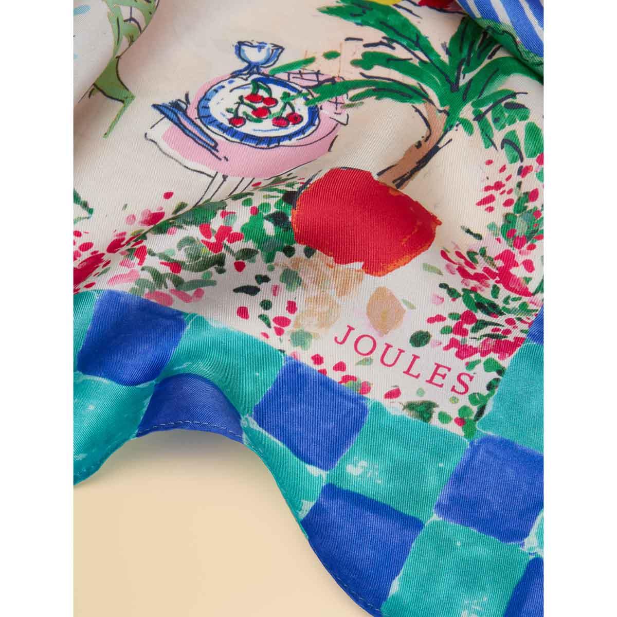 Amalfi Scene Joules Womens Bloomfield Silk Scarf Joules Detail