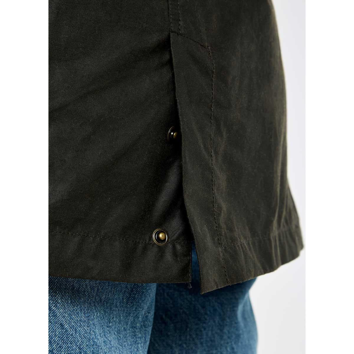 Verdigris Dubarry Womens Gandon Wax Jacket Back Vent
