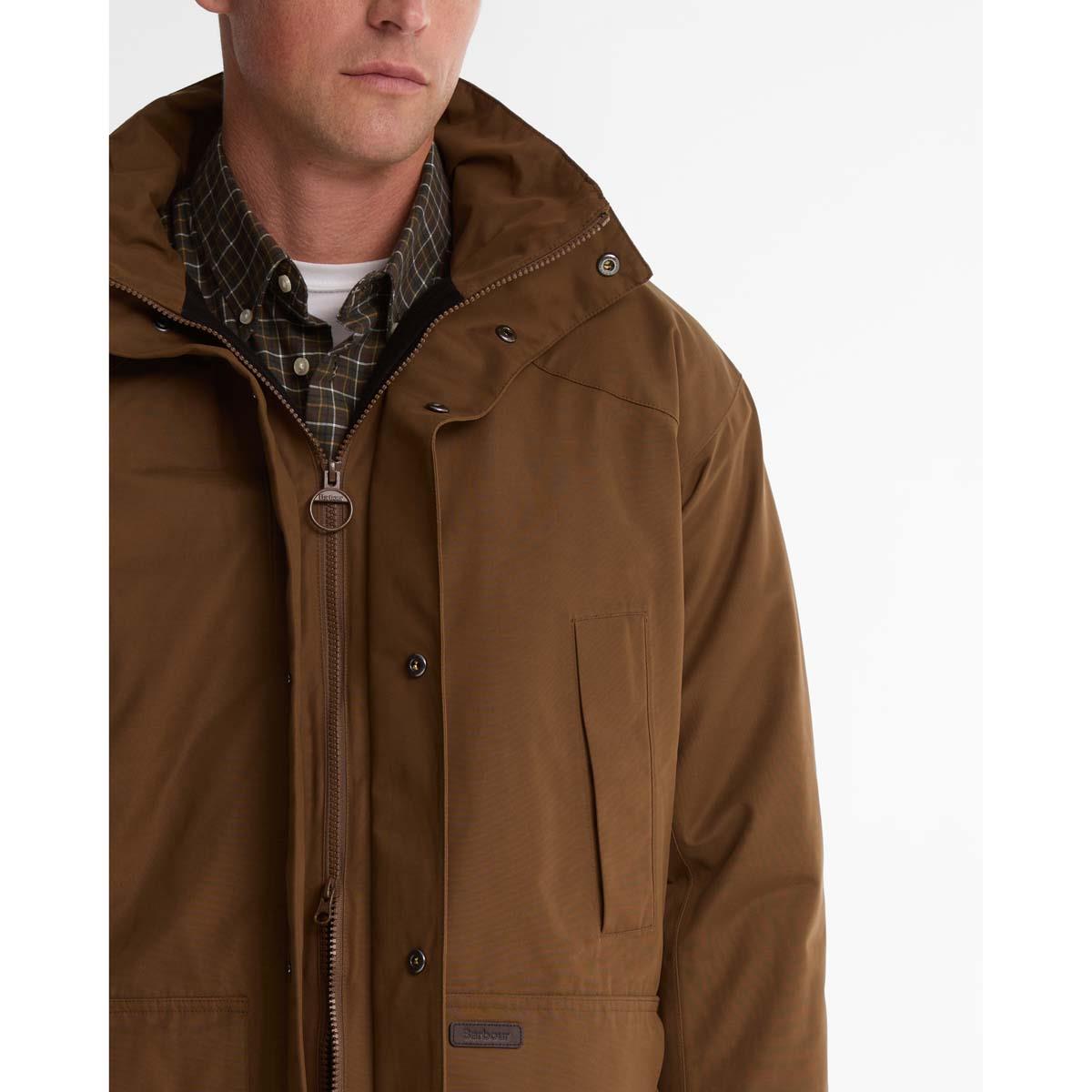 Deep Sand Barbour Mens Farlam Waterproof Jacket ZIP