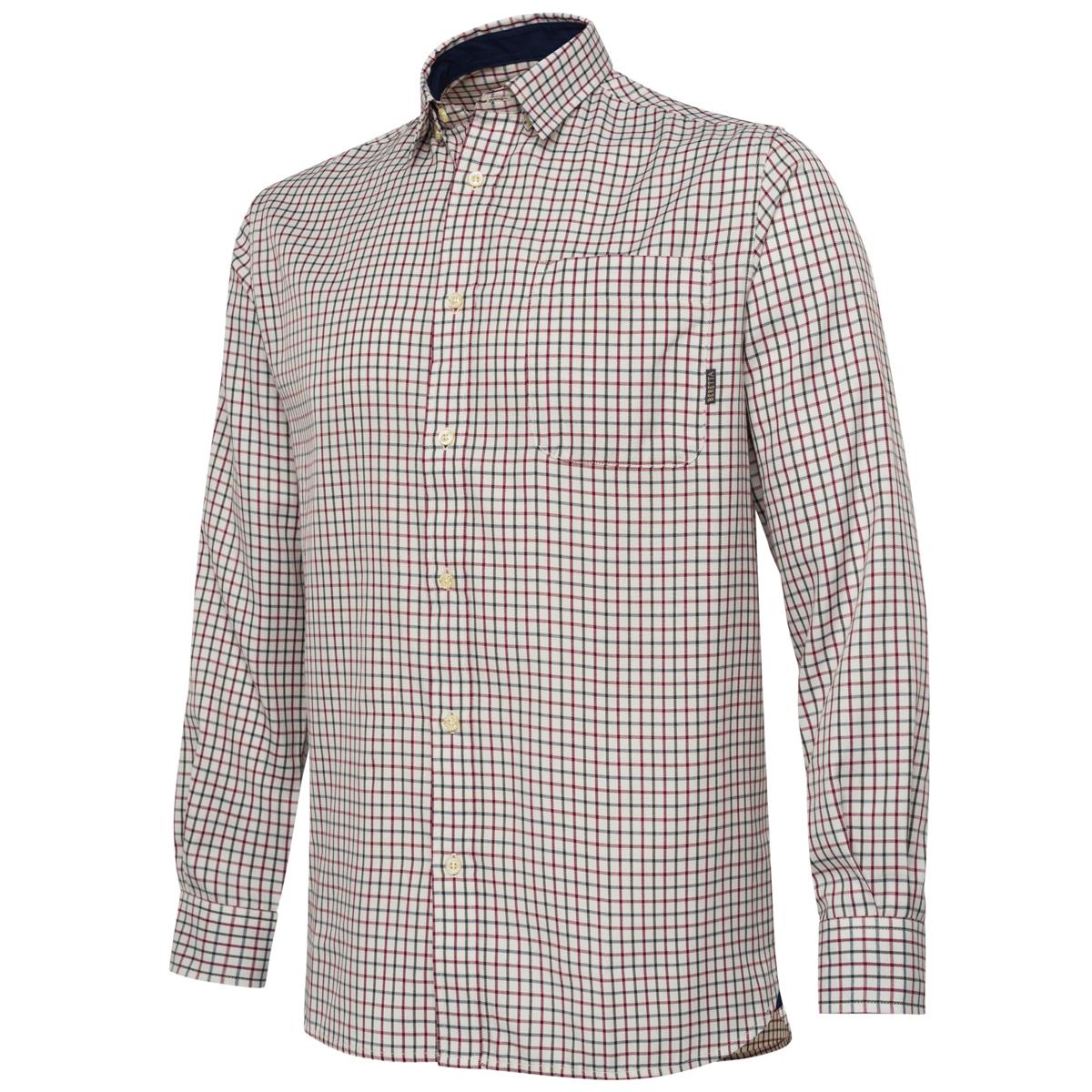 Ivory & Green Check Beretta Mens Ellis LS Shirt
