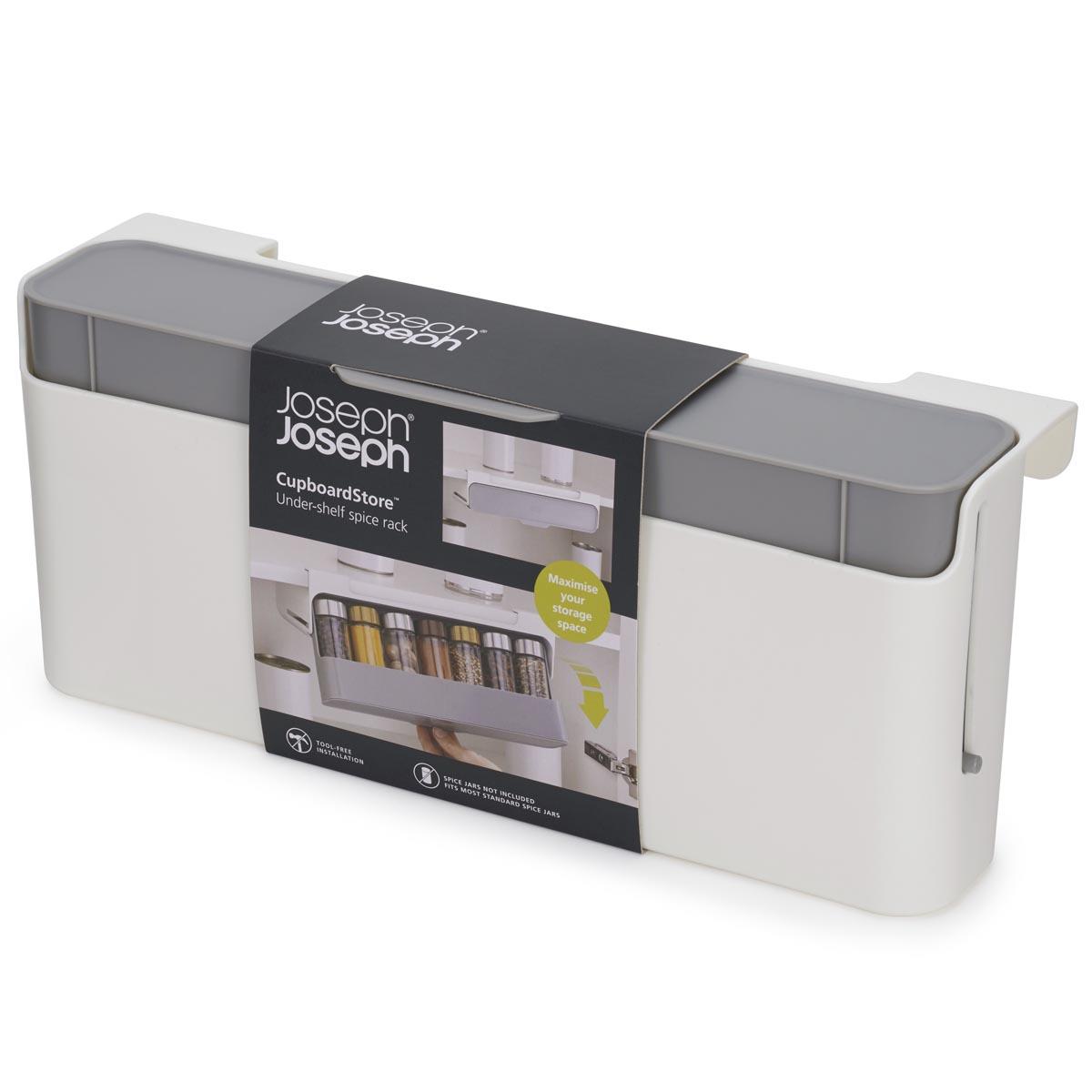 Grey Joseph Joseph CupboardStore Under-shelf Spice Rack packagaing