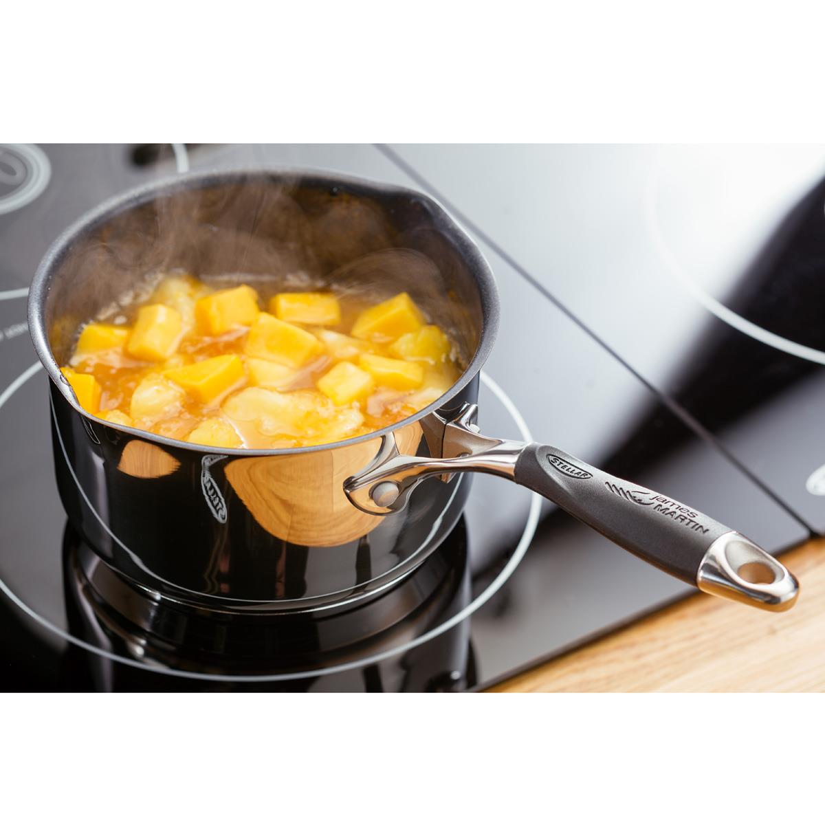 Stellar James Martin Non-Stick Milk Pan Lifestyle
