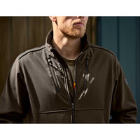Willow Green/Shadow Brown Harkila Mens Scandinavian Softshell Jacket Detail
