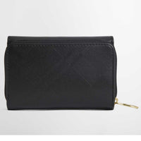 Black/Deboss Tartan Barbour Womens Rosa Deboss Leather French Purse back
