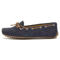 Navy Chatham Womens Lustleigh Driving Moccasins Side View