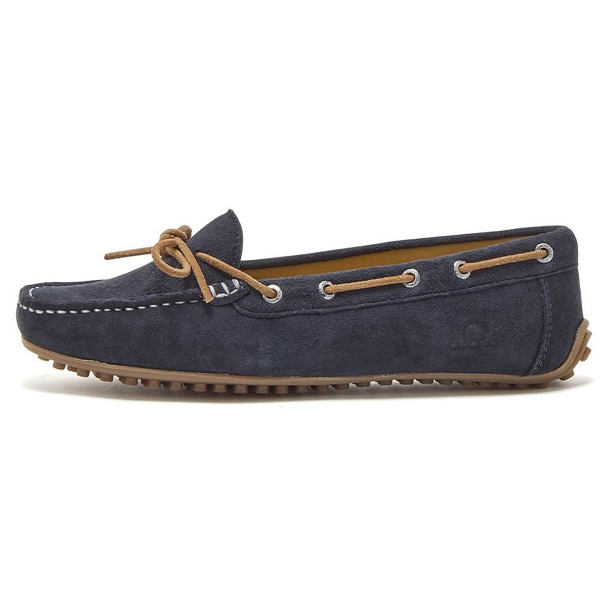 Navy Chatham Womens Lustleigh Driving Moccasins Side View