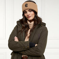 Camel Holland Cooper Cheslea Merino Headband On Model