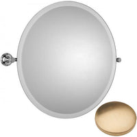 Brushed Gold Unlacquered Samuel Heath Style Moderne Round Tilting Mirror L6745