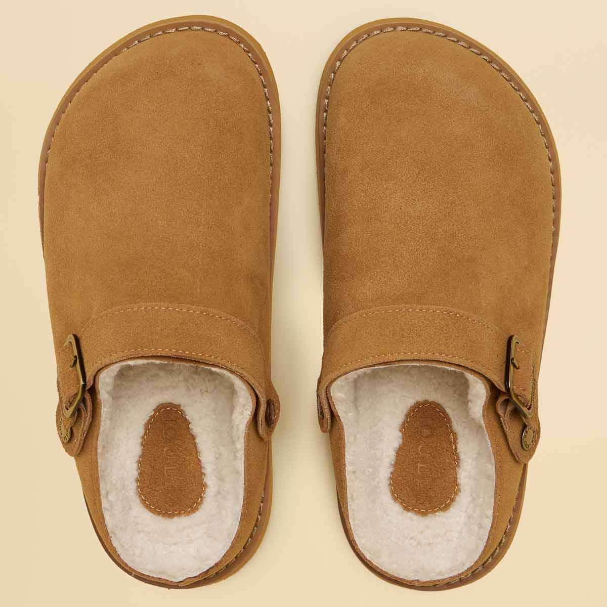 Chestnut Brown Joules Womens Hampden House Shoe Slippers Top View