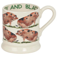Emma Bridgewater Farmyard Animals Sandy and Black Pig Half Pint Mug