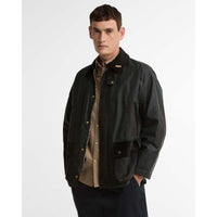 SAGE Barbour Mens Icons Patch Bedale Wax Jacket FRONT