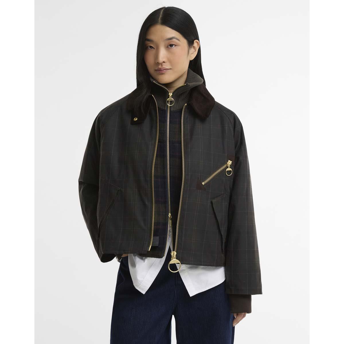 Barbour Womens Arlene Checked Wax Jacket