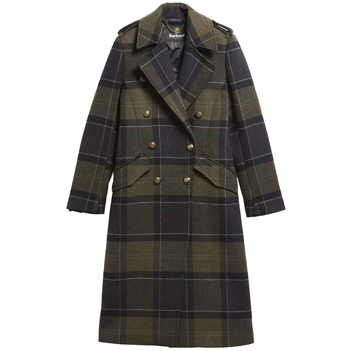 Barbour Womens Cottesmore Checked Wool Coat