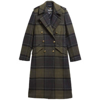 Barbour Womens Cottesmore Checked Wool Coat