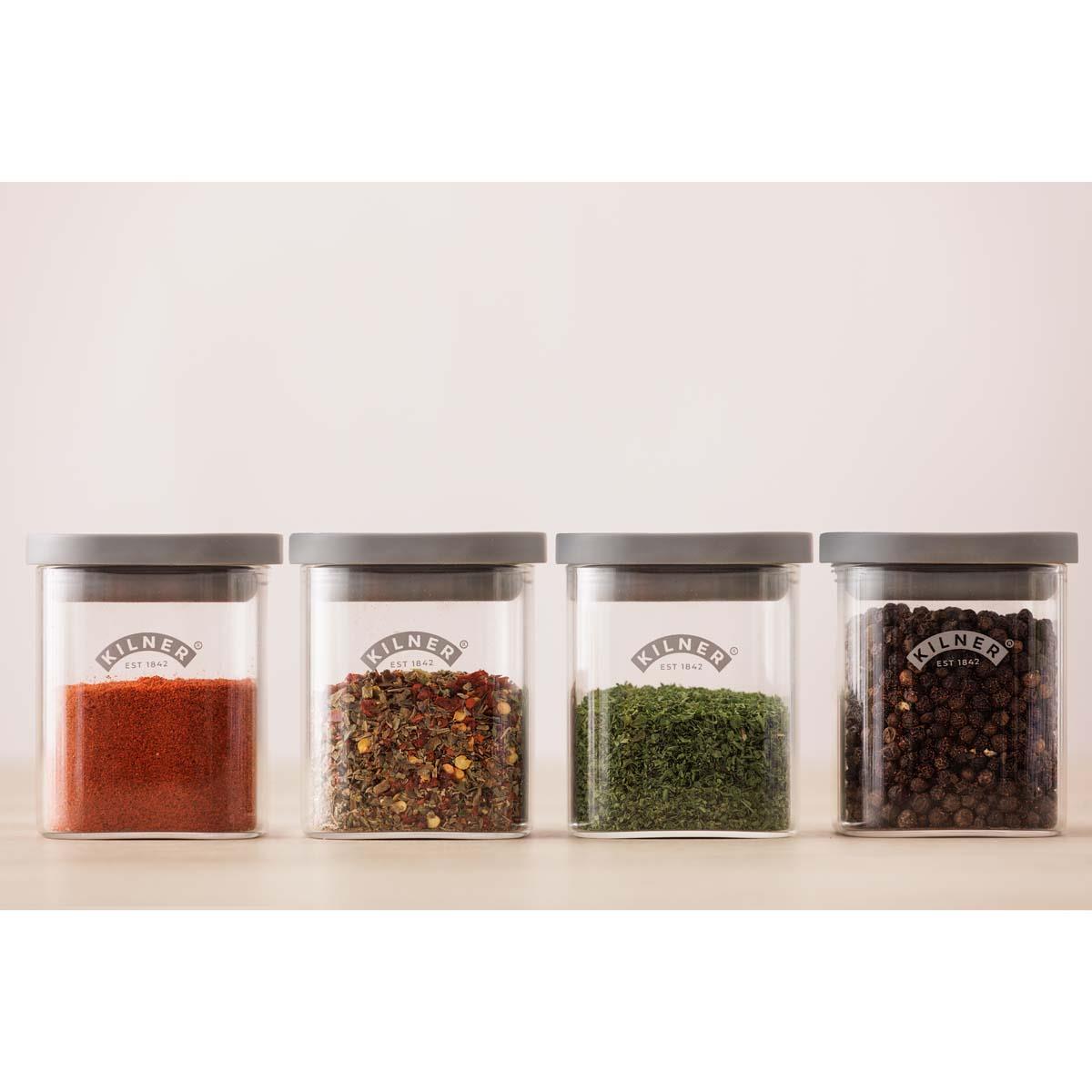 Kilner Fresh Storage 4 Piece Spice Jar Set LS3