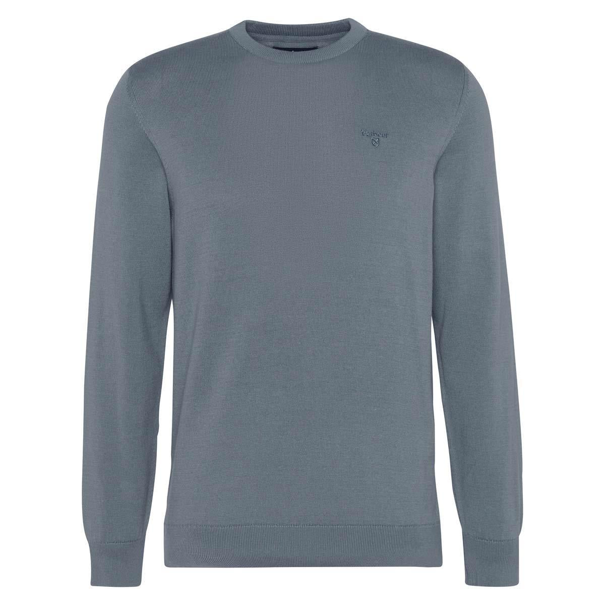 Vintage Teal Barbour Mens Pima Cotton Crew Neck Jumper