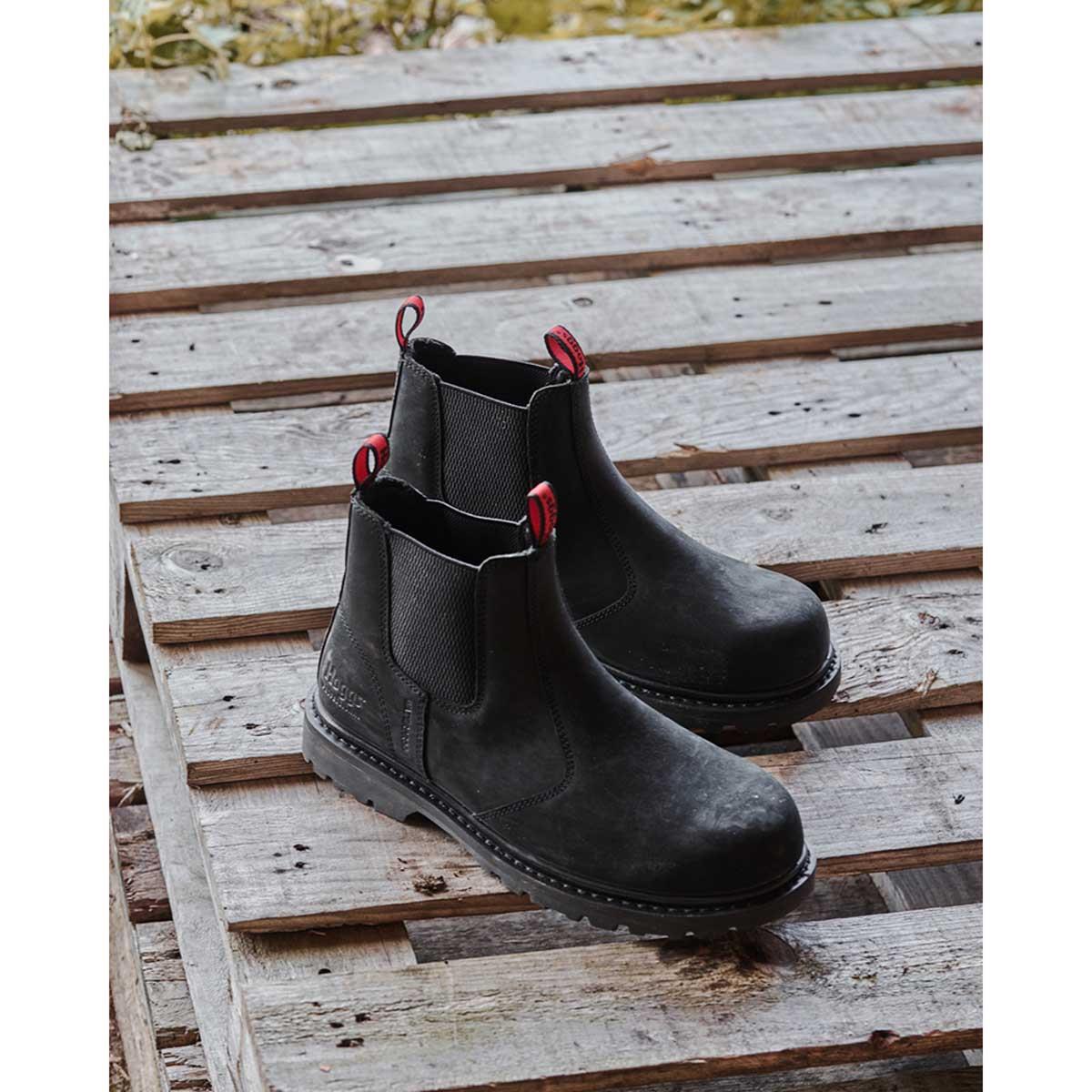 Crazy Horse Black Hoggs Of Fife Mens Zeus Safety Dealer Boots lifestyle