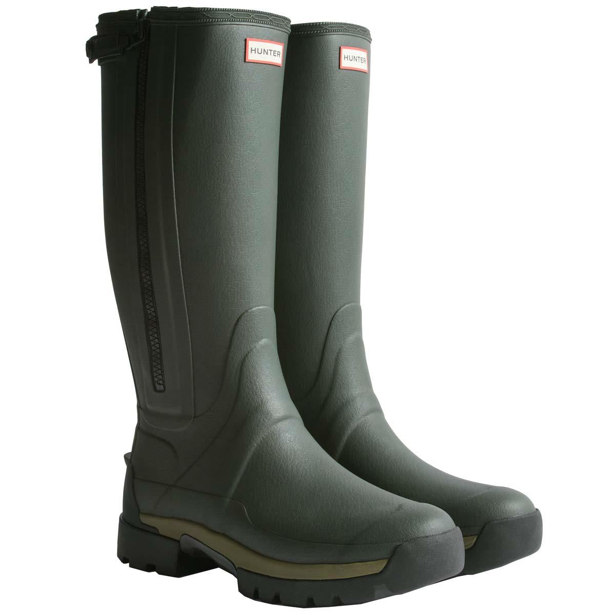 Hunter Mens Balmoral Tall Zip Up Neo Lined Tech Sole Boot