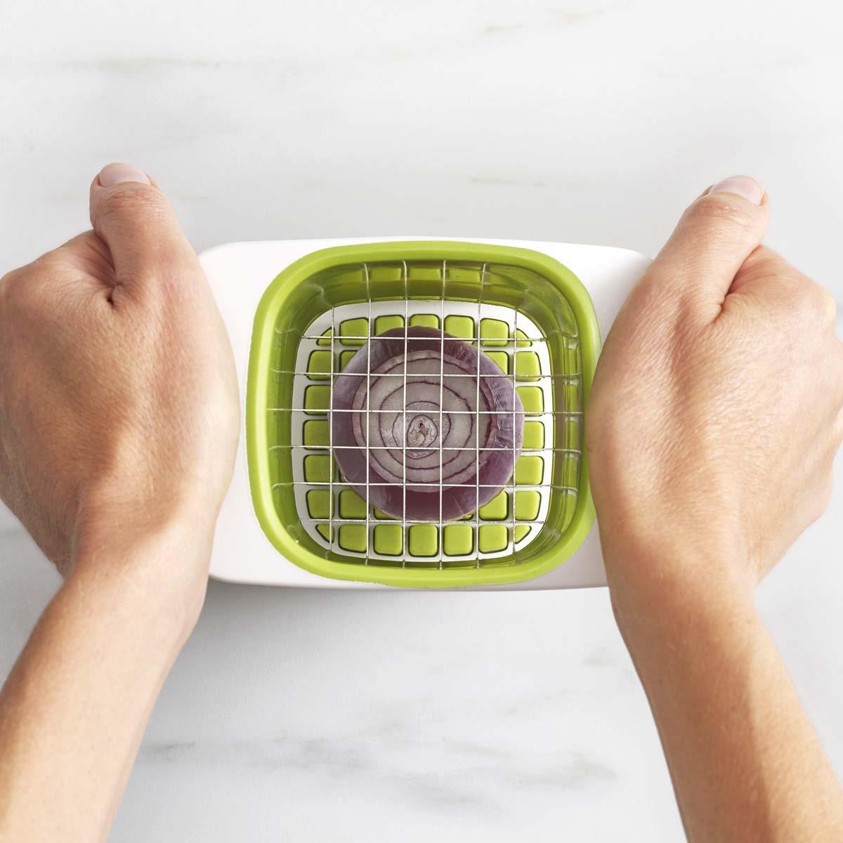 White Joseph Joseph ChopCup Vegetable Dicer chop