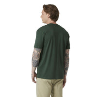 Jungle Green Helly Hansen Mens Massif Graphic T-Shirt back