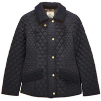 Navy Joules Womens Highclere Showerproof Quilted Jacket
