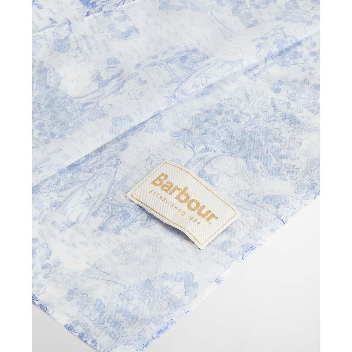 White Barbour Womens Wisteria Scarf logo