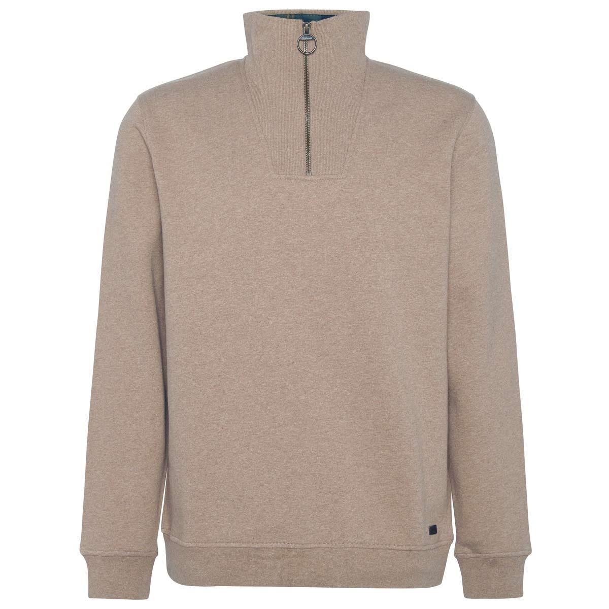 Stone Marl Barbour Mens Nelson Half Zip Sweatshirt