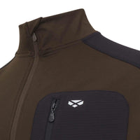 Green/Black Hoggs Of Fife Mens Barra Active 1/4 Zip Top LOGO