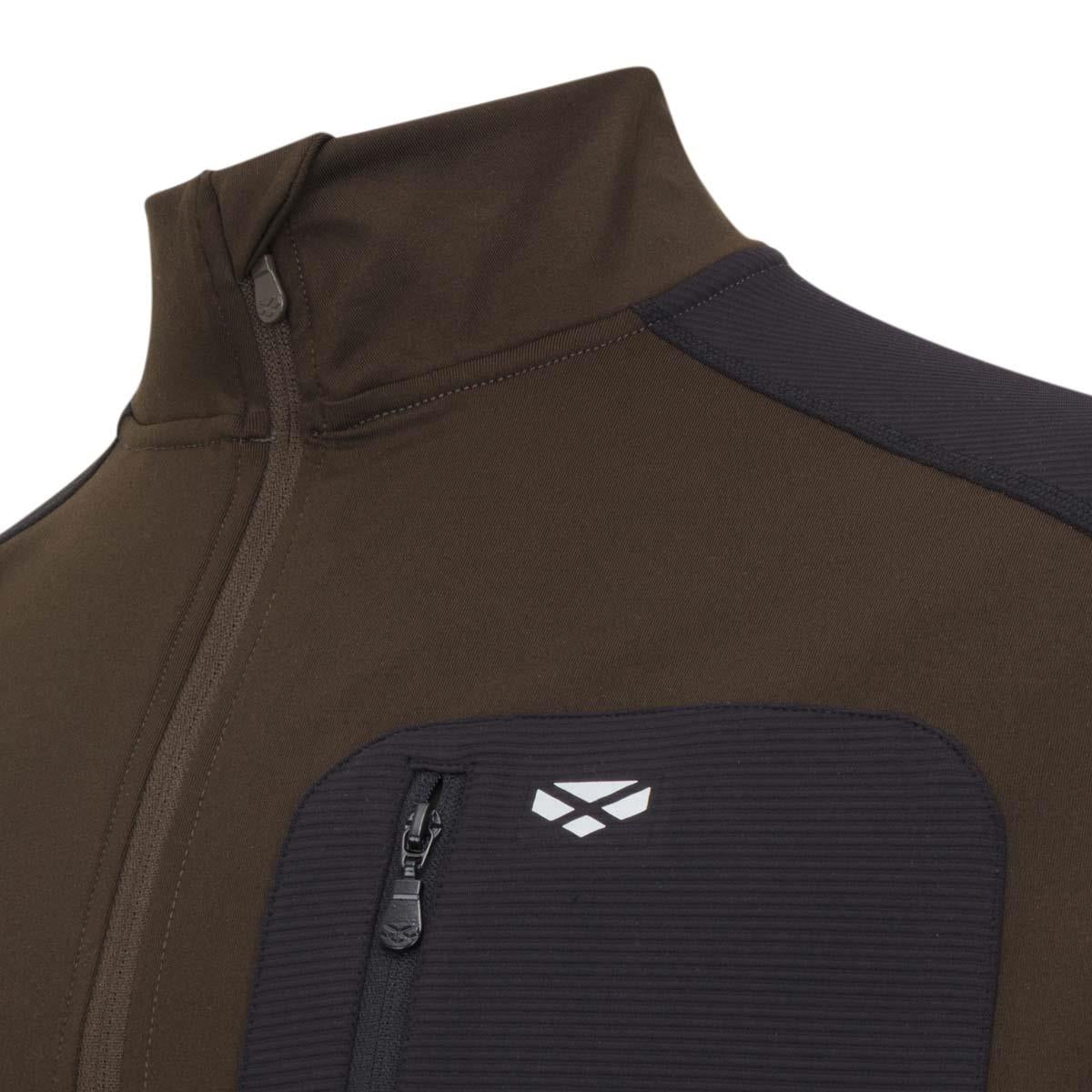 Green/Black Hoggs Of Fife Mens Barra Active 1/4 Zip Top LOGO