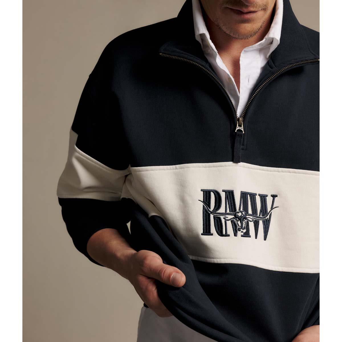 R.M. Williams Mens Heritage 1/4 Zip Sweatshirt