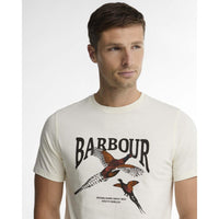 Whisper White Barbour Mens Pheasant Graphic Tailored T-Shirt LOGO