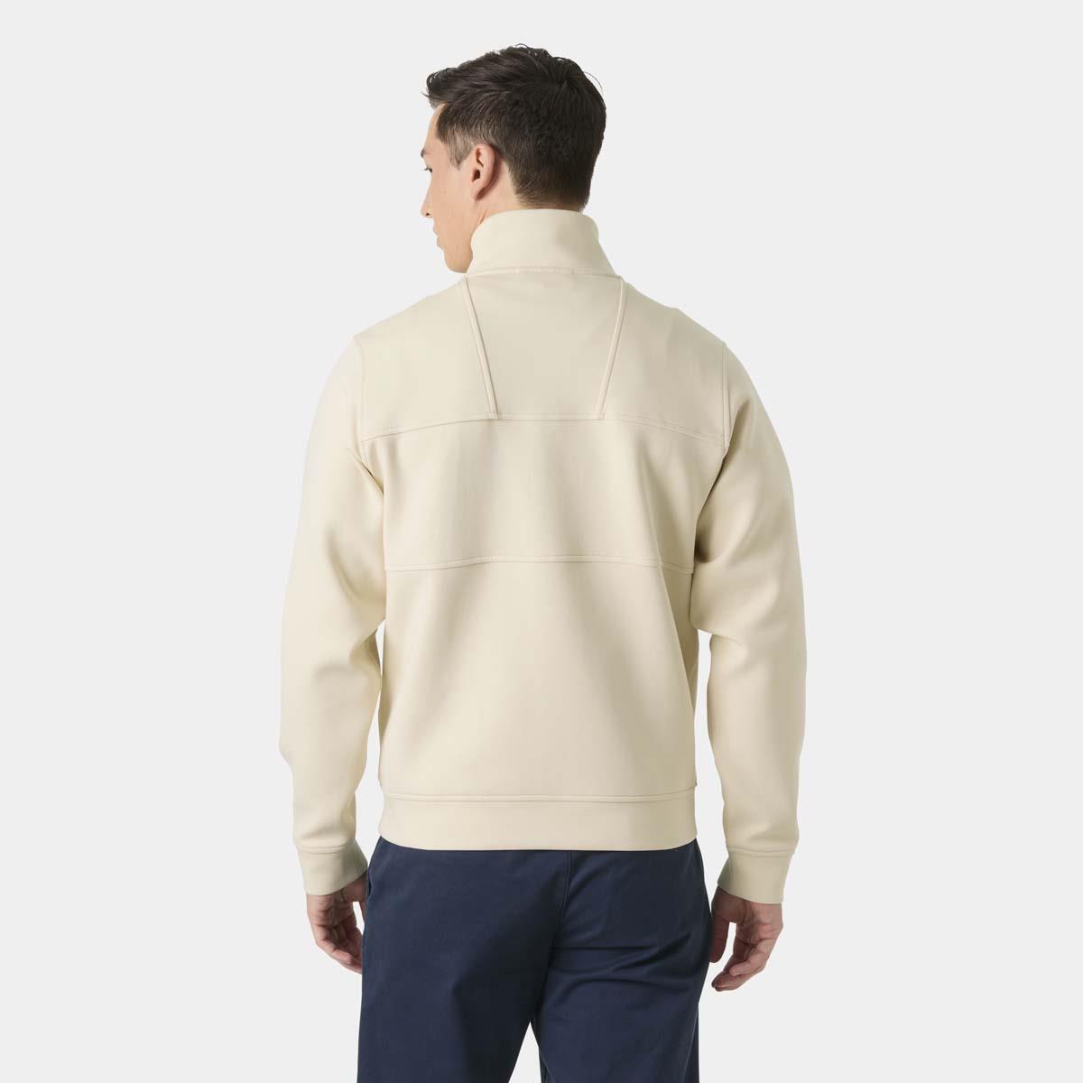 cream back Helly Hansen Mens Koster Sweatshirt 1/2 Zip