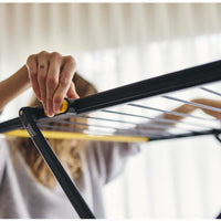 Black Joseph Joseph AirFrame Max 21m 3-Tier Clothes Airer Button Detail