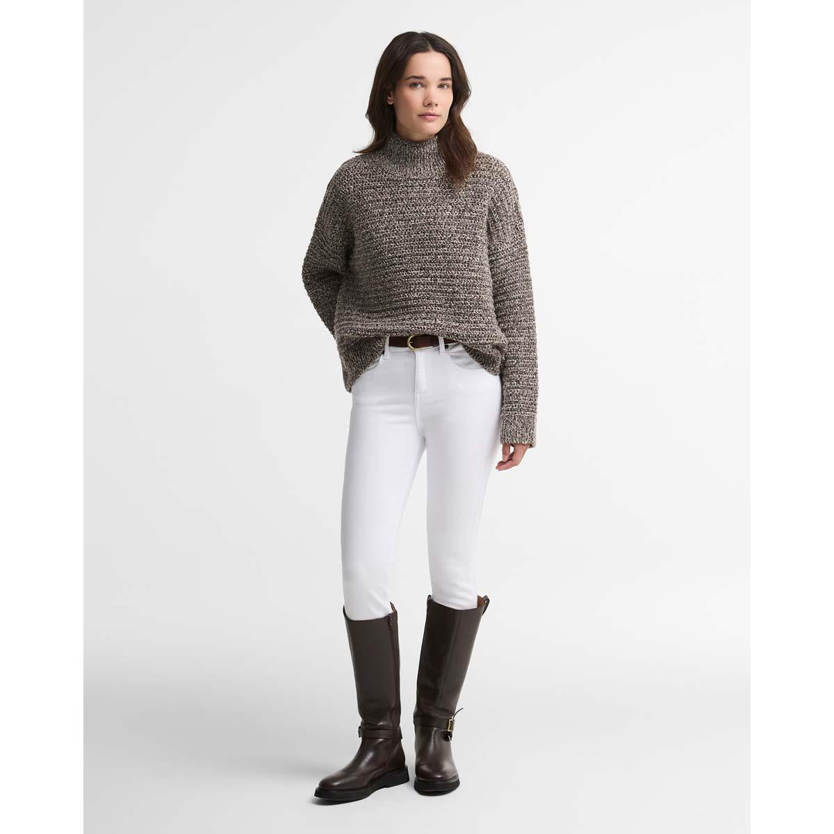 OAT Barbour Womens Rosamund Knitted Jumper ON MODEL