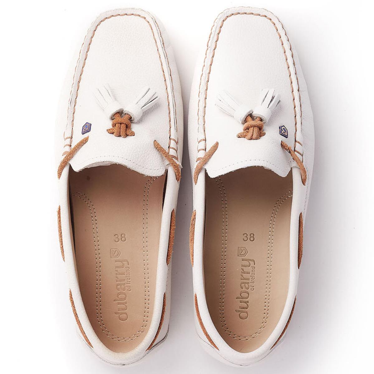 Sail White Dubarry Womens Jamaica Loafers Top