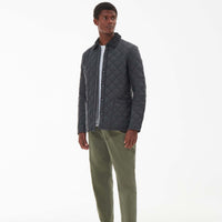 Charcoal Barbour Heritage Liddesdale Quilted Jacket Front