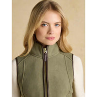 Light Green Joules Womens Heritage Fleece Gilet Detail