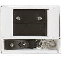 Barbour Mens Brunton Leather Wallet & Key Fob Gift Set
