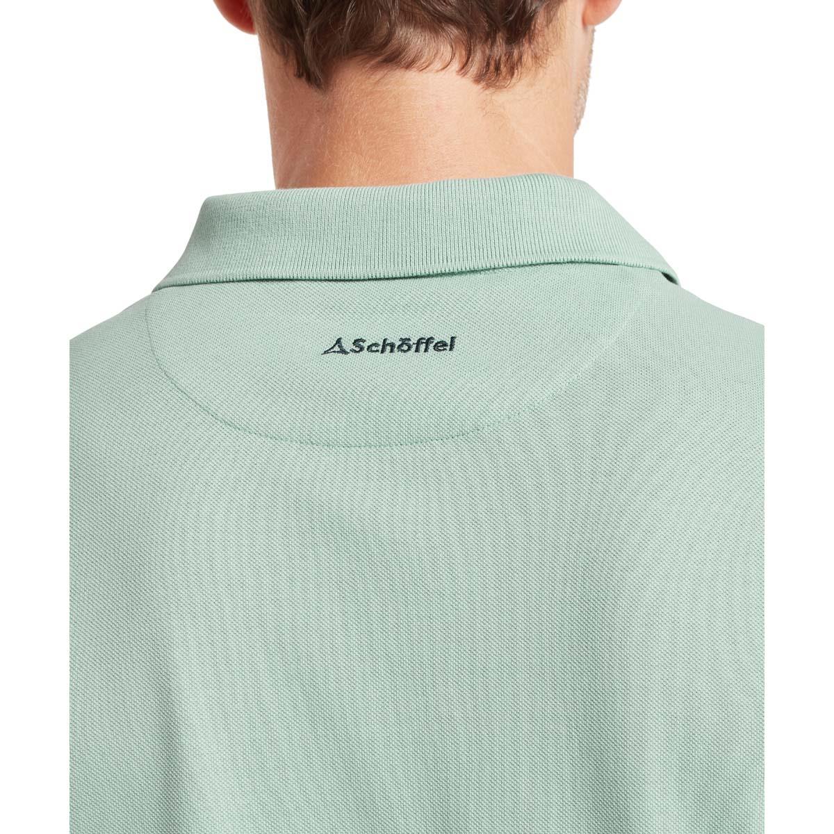 Surf Blue  Schoffel Mens St Ives Polo Shirt BACK