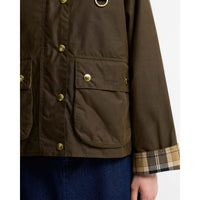Beech/Birchwood Barbour Womens Icons Modern Spey Wax Jacket SLEEVE