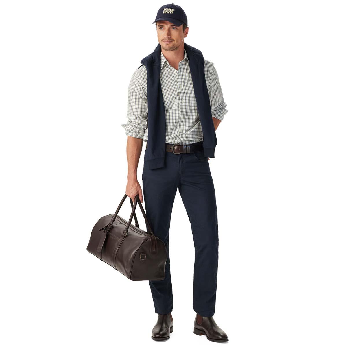 R.M. Williams Mens Newland Poplin Check Shirt