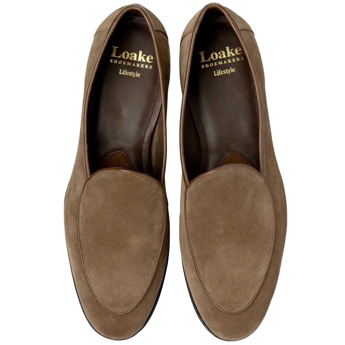 Flint Suede Loake Mens Belgrave Loafer Top