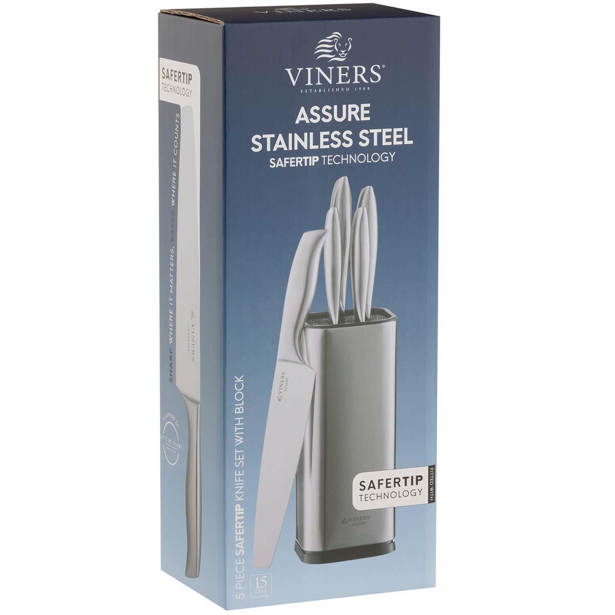 Viners Assure Stainless Steel 6 Piece Knife Block Set