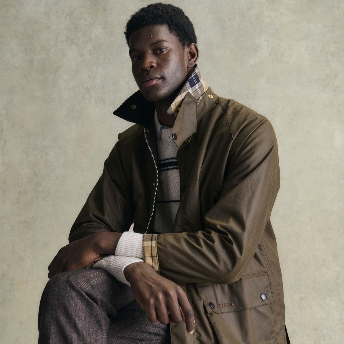 BROWN Barbour Mens Icons Bedale Wax Jacket LS