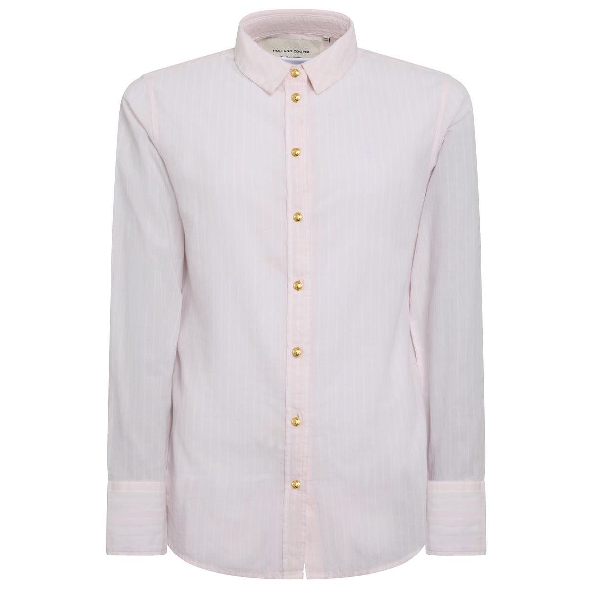 Soft Pink Stripe Holland Cooper Womens Classic Fit Shirt