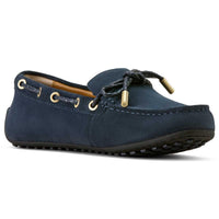 Navy Suede Ariat Womens Margot Driving Moc Angle View