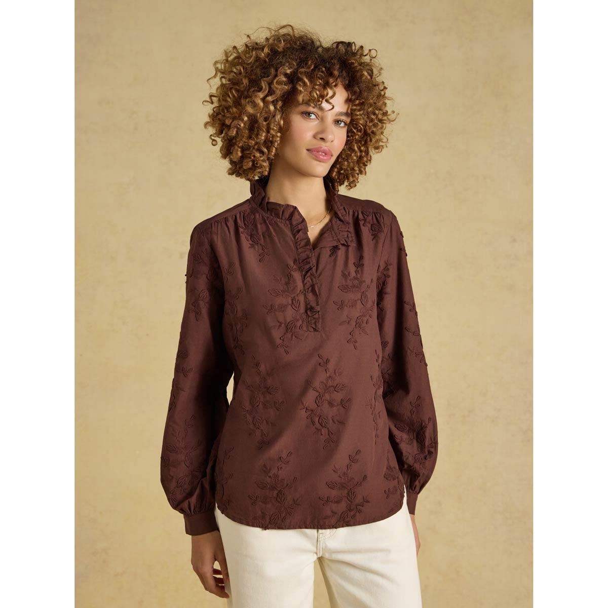 Joules Womens Melanie Ruffle Blouse