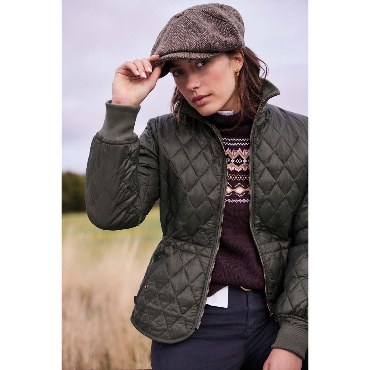 Olive Barbour Womens Hermione Quilted Jacket Lifestyle 2