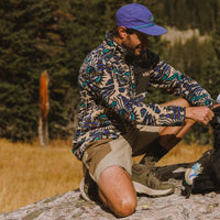 Khaki Rayco AOP Helly Hansen Mens Maridalen Printed Fleece LS5