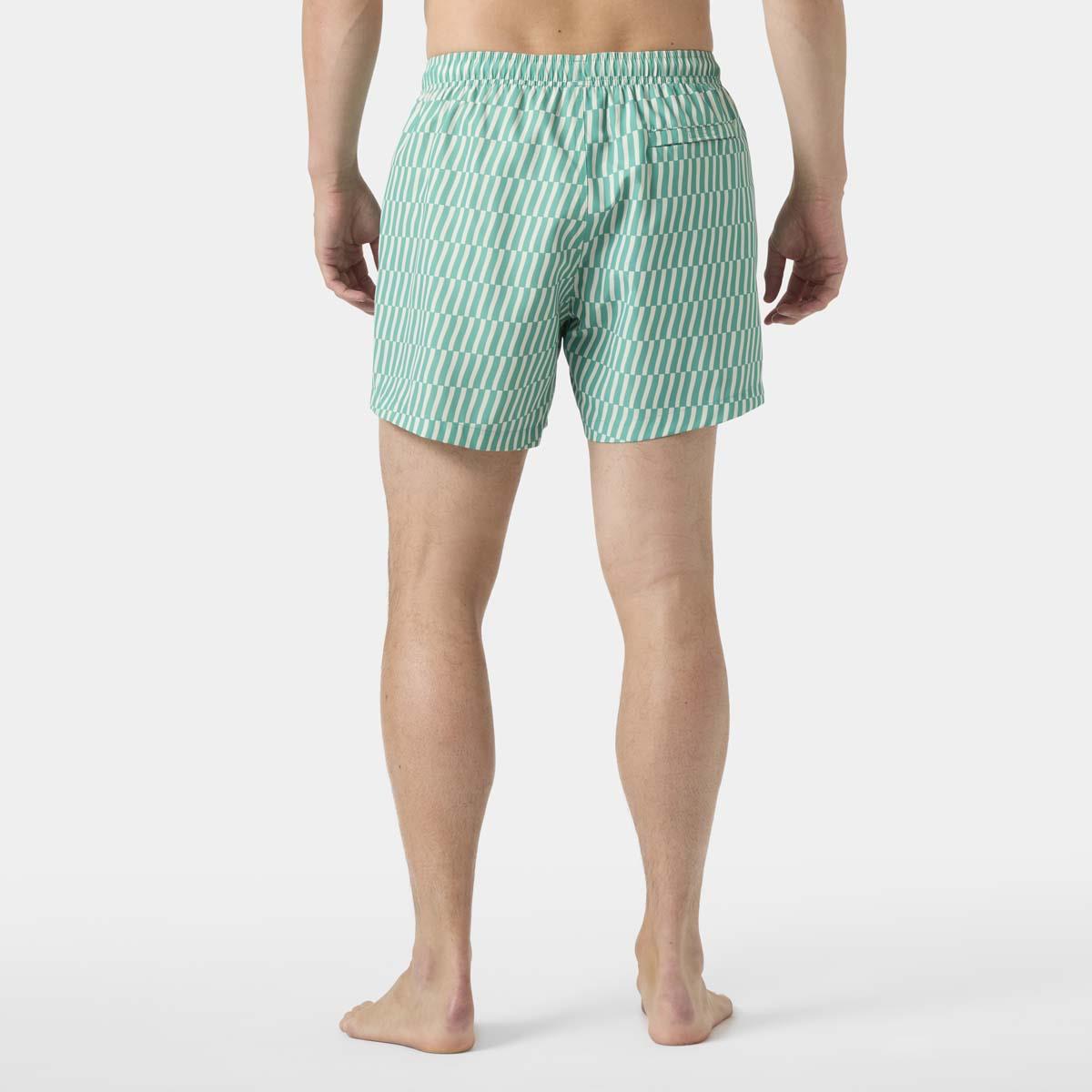 Dark Mint Offset Stripe AO Helly Hansen Mens Newport Trunks 4.5" BACK